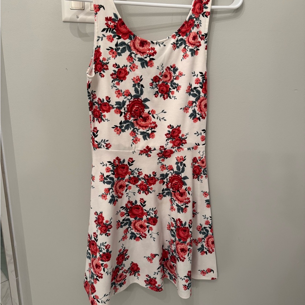 H&M Floral Mini Dress - Red and White
